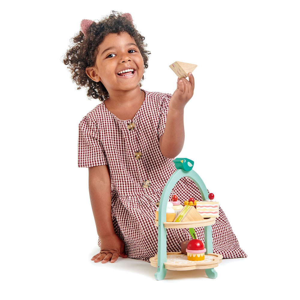 Imagine Stand pentru prajituri - Mini Chef Birdie Afternoon Tea - 9 piese - TL8242
