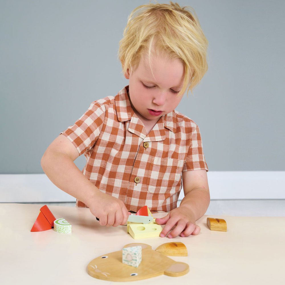 Imagine Tabla de tocat branza, din lemn premium - 13 piese - TL8293