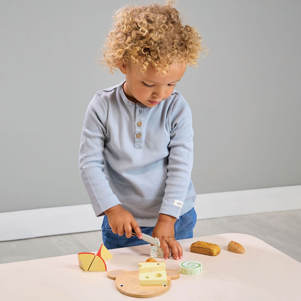 Imagine Tabla de tocat branza, din lemn premium - 13 piese - TL8293