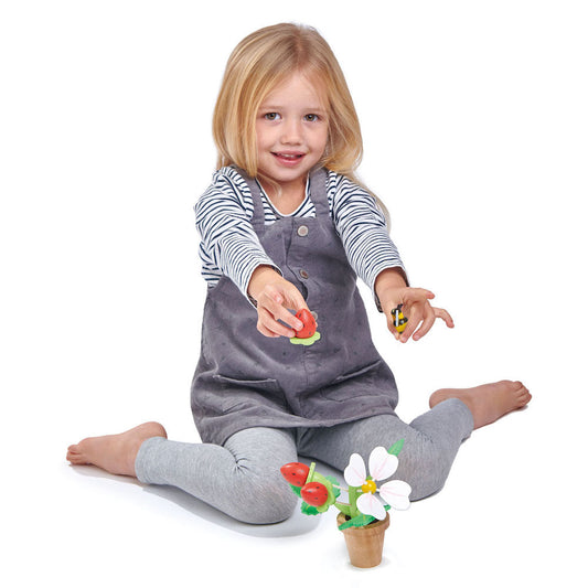 Imagine Capsuni in ghiveci - Strawberry Flower Pot - 13 piese - TL8356
