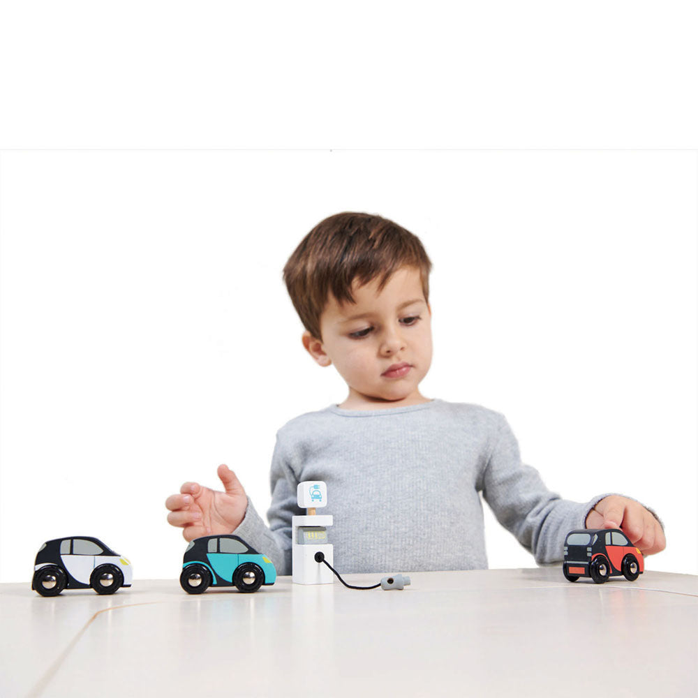 Imagine Set masini inteligente, din lemn premium - Smart Car Set - TL8373