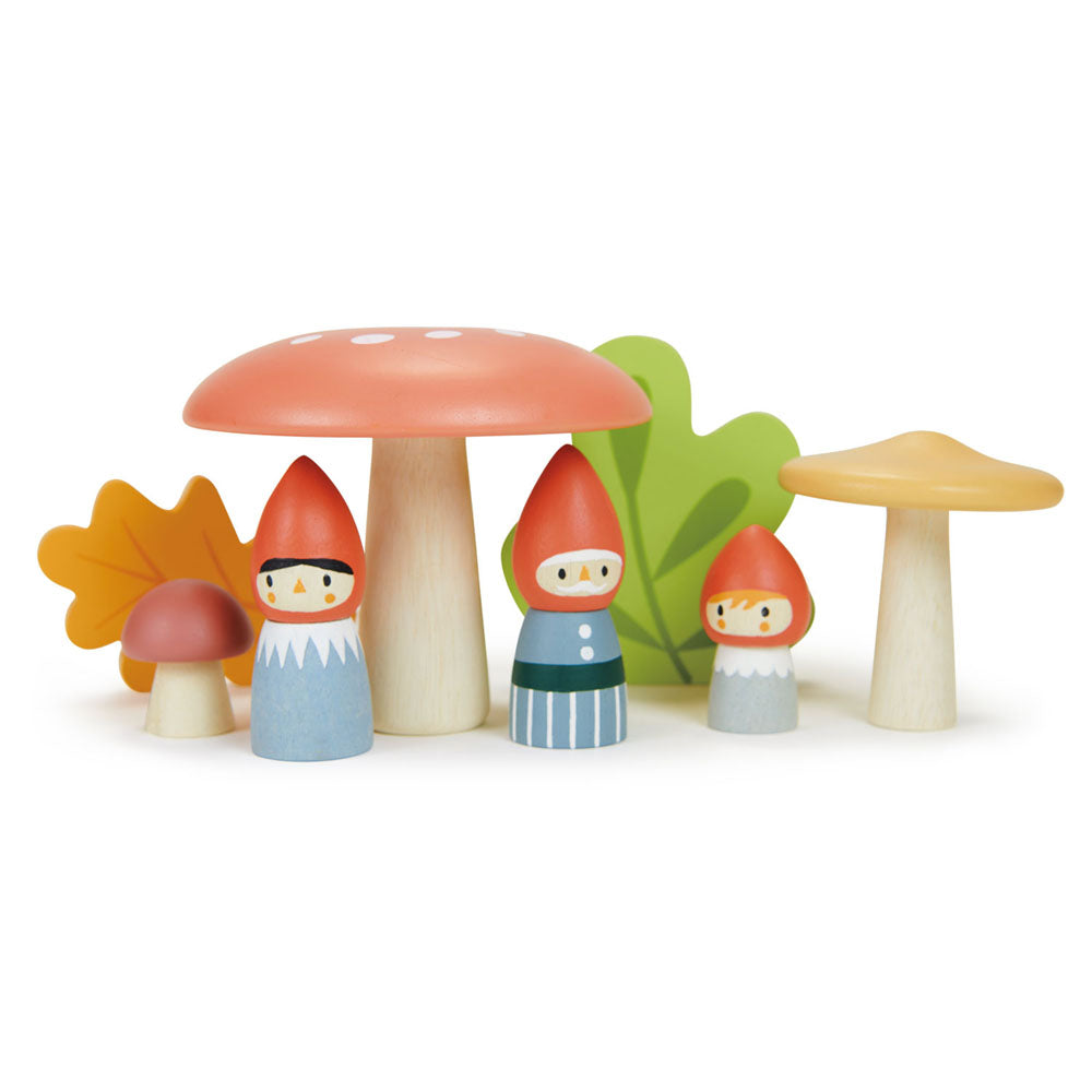 Imagine Familia gnomilor din padure, din lemn premium - Woodland Gnome Family - TL8388