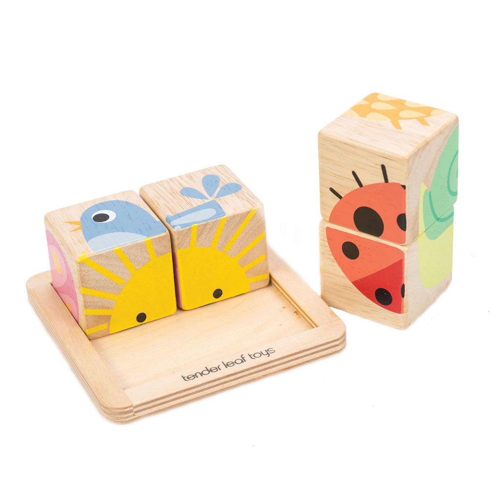 Imagine Puzzle educativ Cuburi ilustrate -Baby Blocks - 5 piese - TL8452