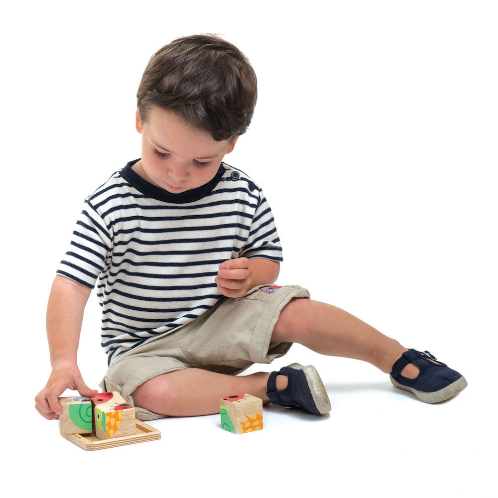 Imagine Puzzle educativ Cuburi ilustrate -Baby Blocks - 5 piese - TL8452
