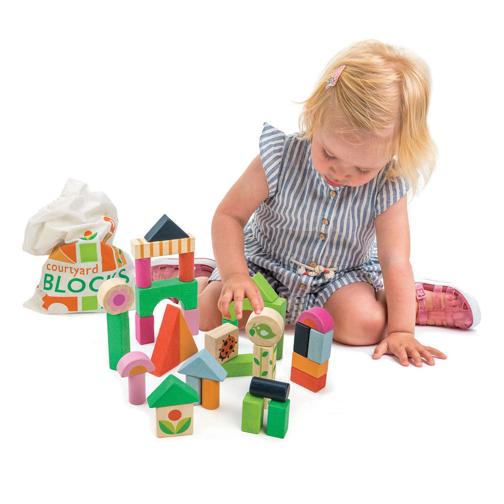 Imagine Cuburi cu ilustratii din gospodarie- Courtyard Blocks - 35 piese - TL8463