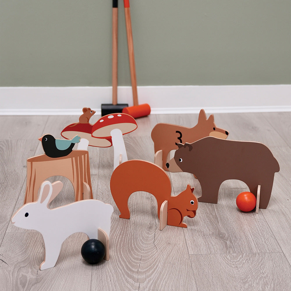 Set de croquet de Interior Woodland, din lemn premium - Woodland Indoor Croquet set - TL8622