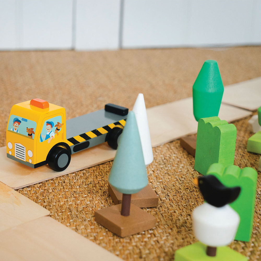 Masinute suprapuse, din lemn premium - Stacking Cars - TL8663