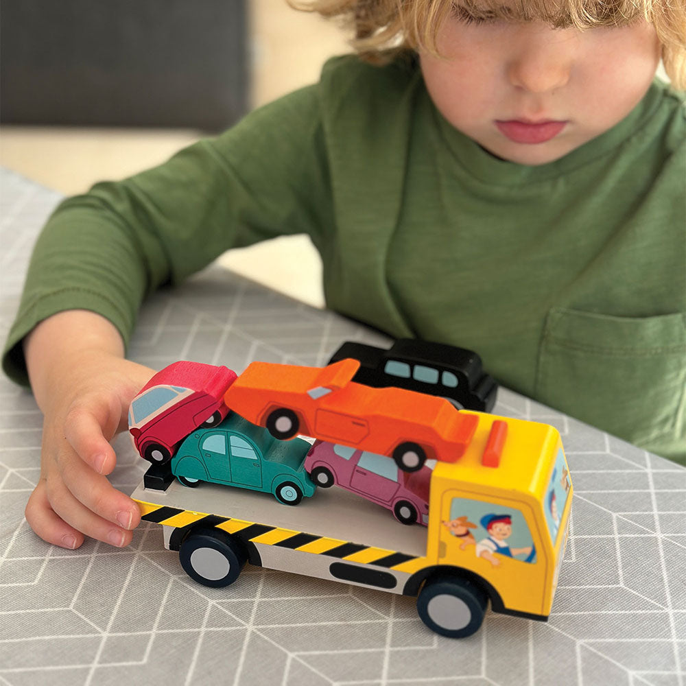 Masinute suprapuse, din lemn premium - Stacking Cars - TL8663