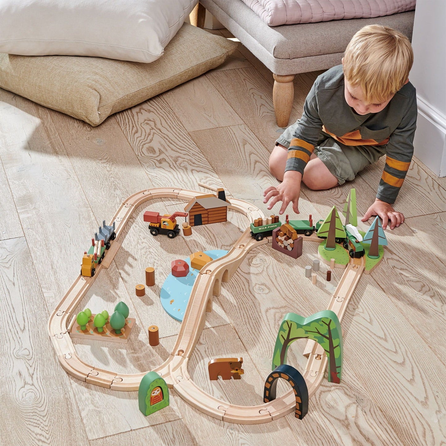 Imagine Set de tren in padure cu brazi - Wild Pines Train set - TL8702
