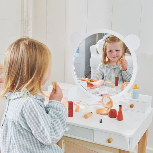 Imagine Masuta cosmetica cu scaun, din lemn premium - Forest Dressing Table - TL8821