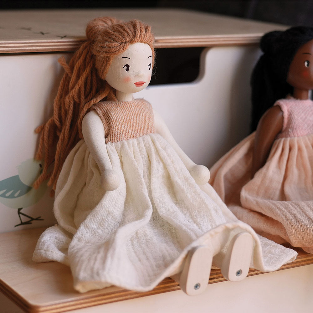 Papusa Lola, din lemn premium - Lola Wooden Doll - TL8882