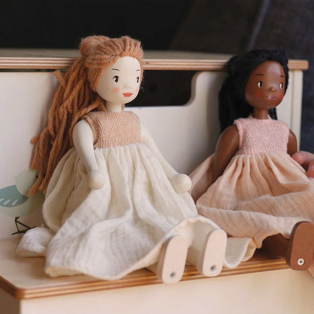 Papusa Lola, din lemn premium - Lola Wooden Doll - TL8882