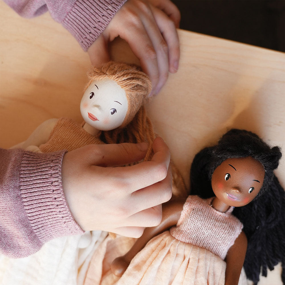 Papusa Lola, din lemn premium - Lola Wooden Doll - TL8882