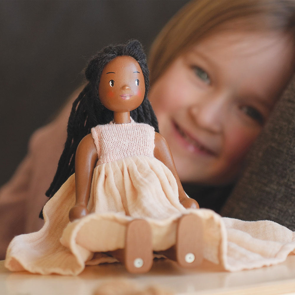 Papusa Lola, din lemn premium - Lola Wooden Doll - TL8882