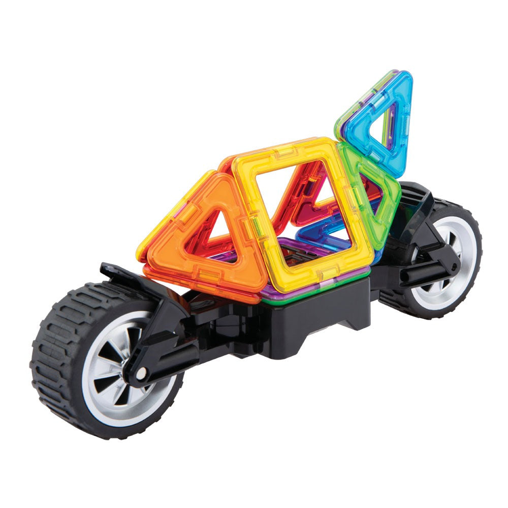 Joc magnetic de constructie Magformers Amazing Transform Wheels Set - Vehicule, 17 piese