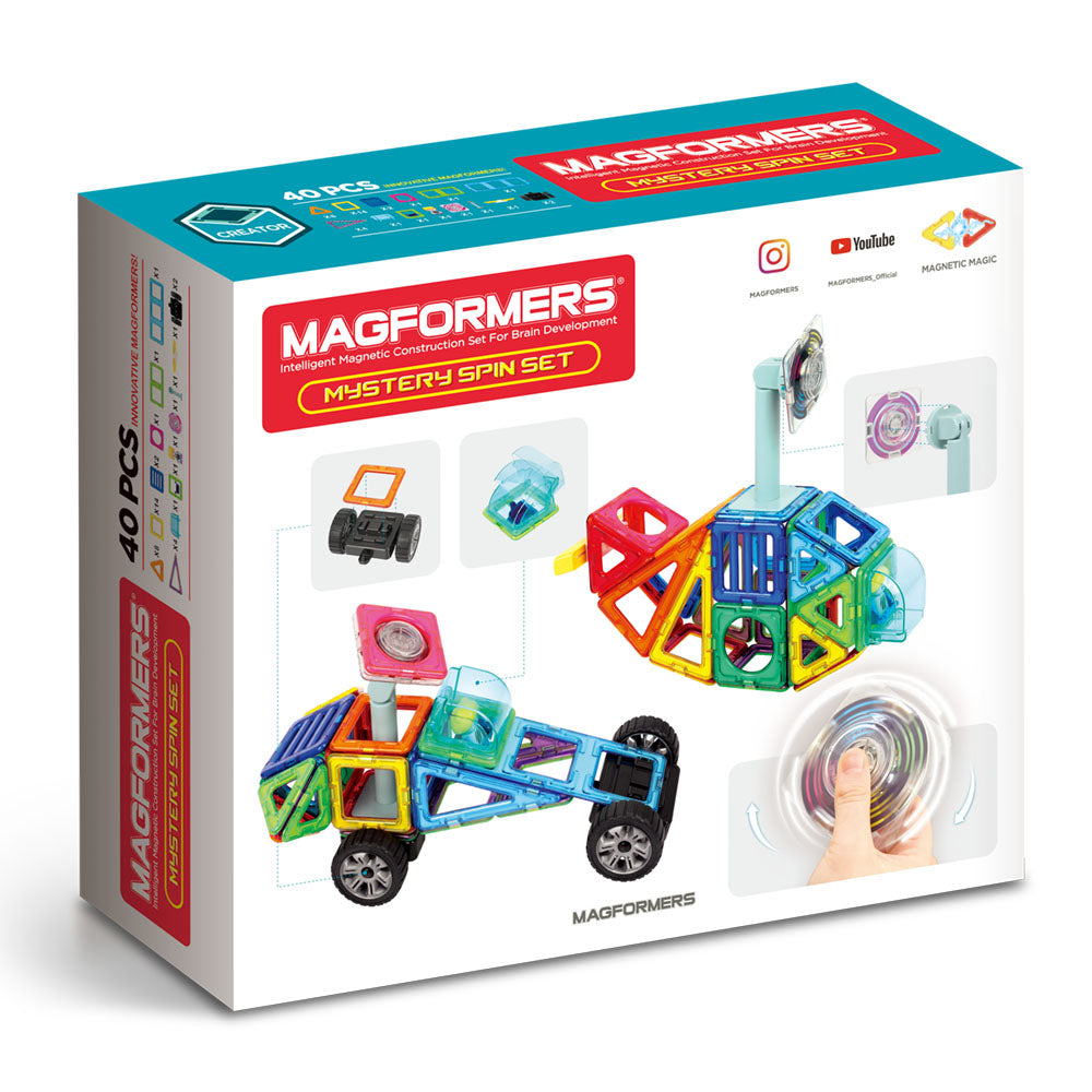 Magformers Mystery Spin Set Mágneses építőkészlet - Forgóelemmel, 40 darab