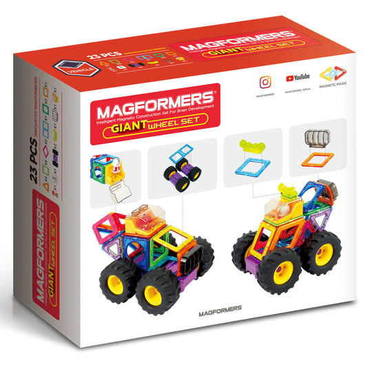 Magformers Giant Wheels - Monster Truck mágneses építőkészlet, 23 db