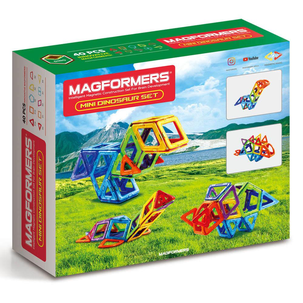 Magformers Mini Dinosaur Set - Dinoszauruszok, 40 db