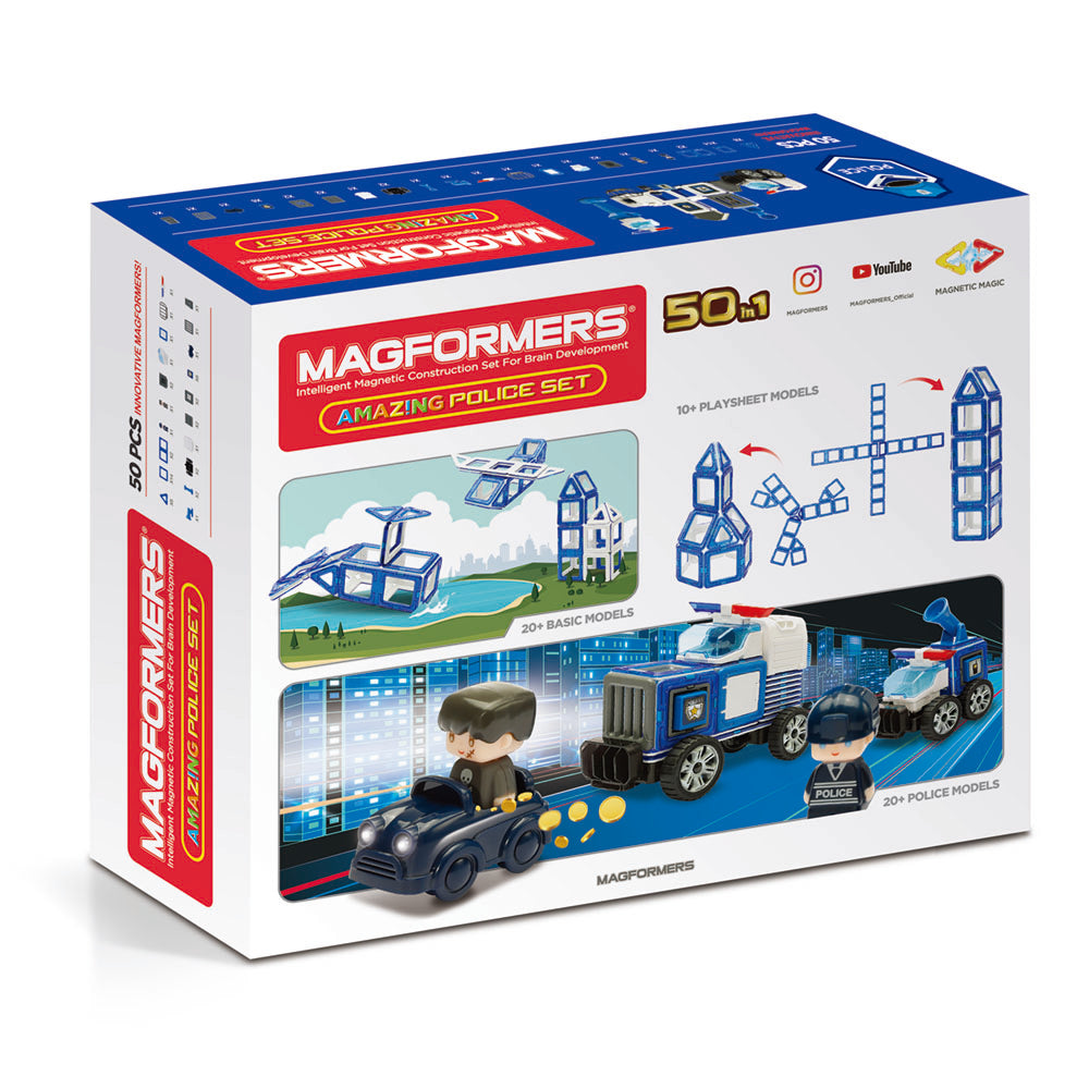 Magformers Amazing Police Set - Rendőrőrs, 50 db