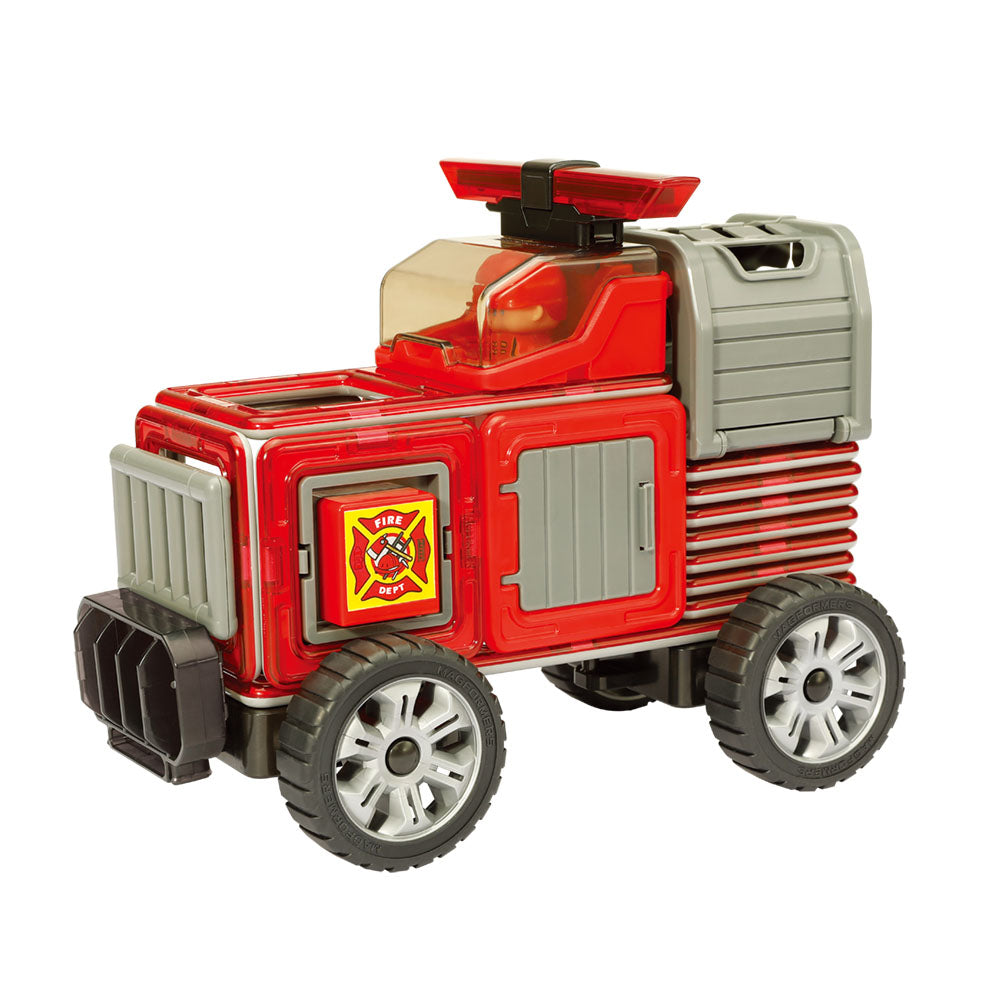 Magformers Amazing Rescue Set - Tűzoltóállomás mágneses építőkészlet, 50 db