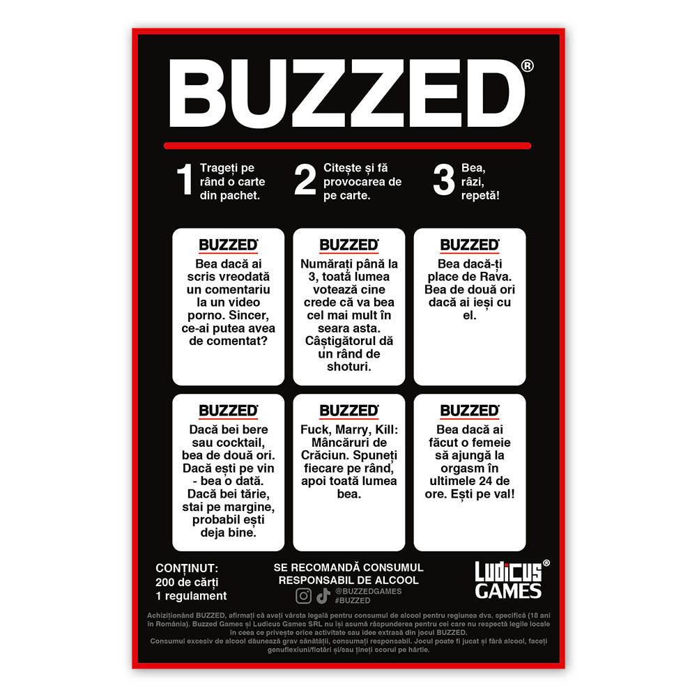 Buzzed, licenta WDYM - joc de petrecere, lb.romana