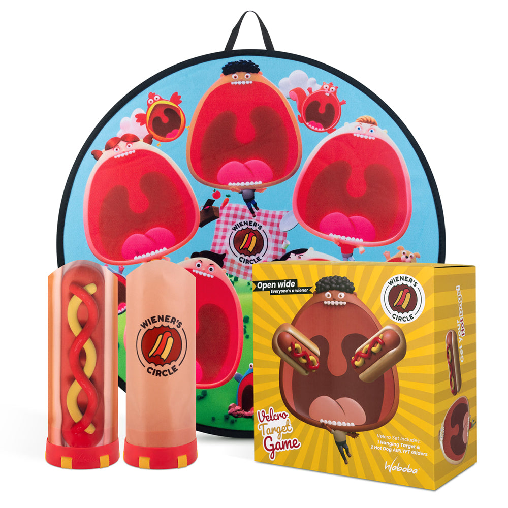 Imagine Joc aruncare la tinta cu Hot Dog zburator - Waboba Wiener's Circle Game