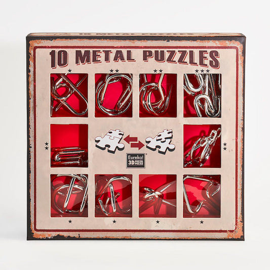 Imagine 10 Metal Puzzles Set Red 