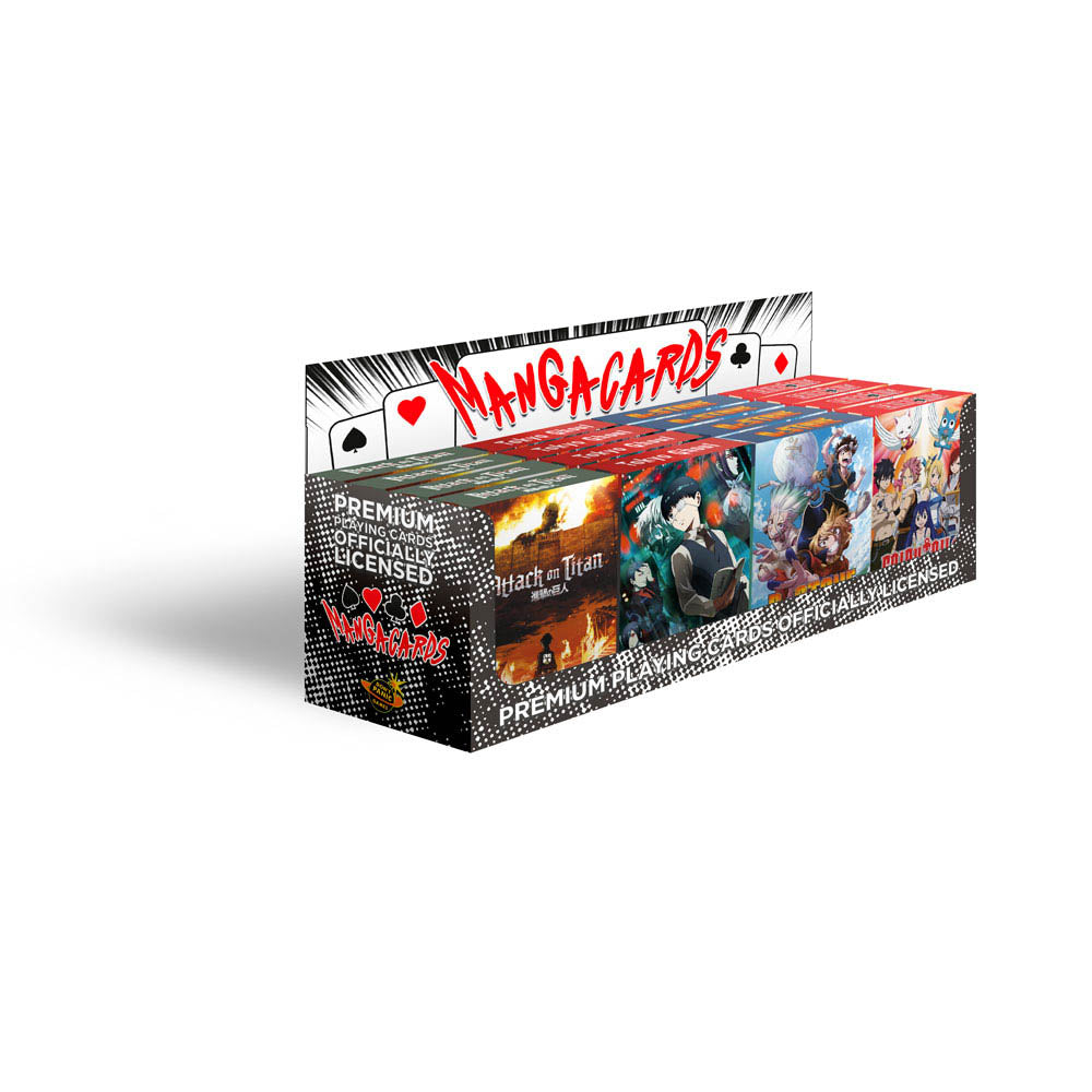 Display Carti de joc cu tematica manga (4 titluri x 4 buc)