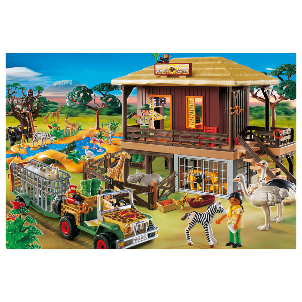 Imagine Puzzle Schmidt: Playmobil - Playmobil box, Set de 2 x 60 piese si 2 x 100 piese + Bonus: cufar metalic