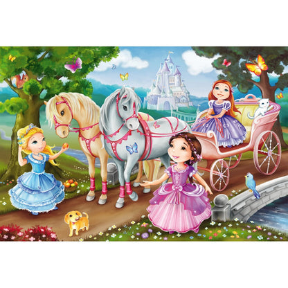 Imagine Puzzle Schmidt: Printese din basme, Set de 3 x 24 piese + Cadou: poster