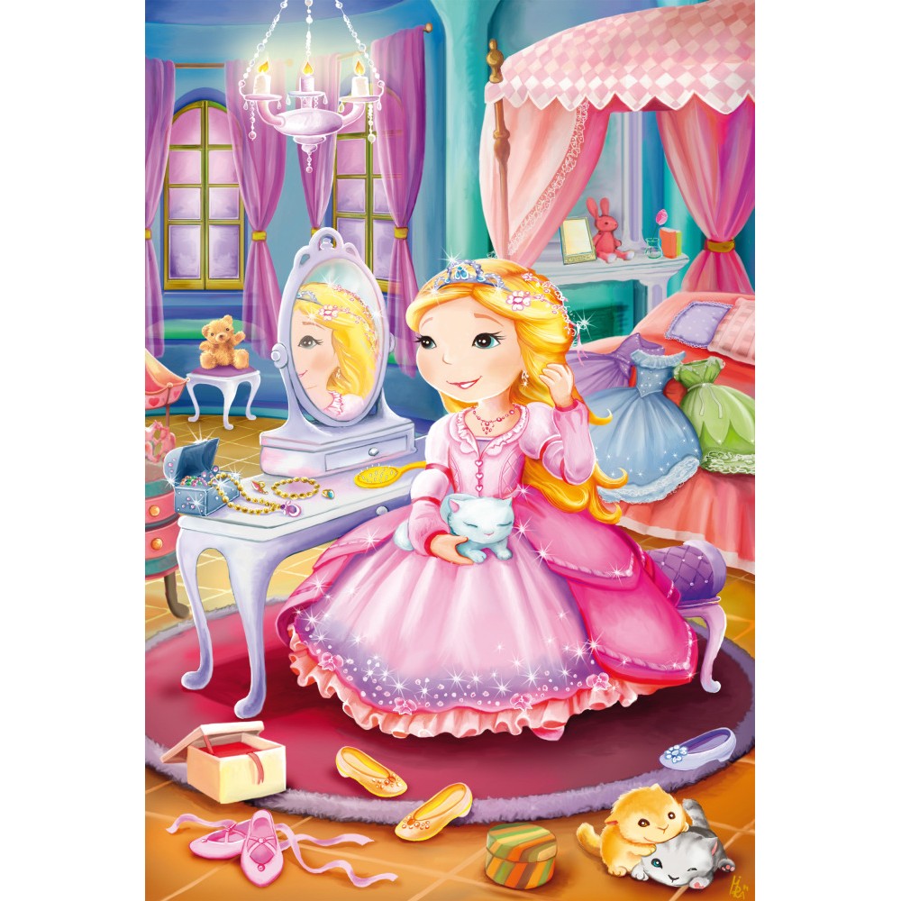 Imagine Puzzle Schmidt: Printese din basme, Set de 3 x 24 piese + Cadou: poster