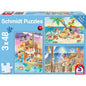 Imagine Puzzle Schmidt: Banda de pirati, Set de 3 x 48 piese + Cadou: poster