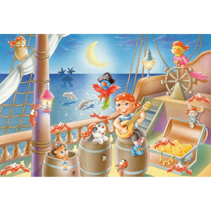 Imagine Puzzle Schmidt: Banda de pirati, Set de 3 x 48 piese + Cadou: poster
