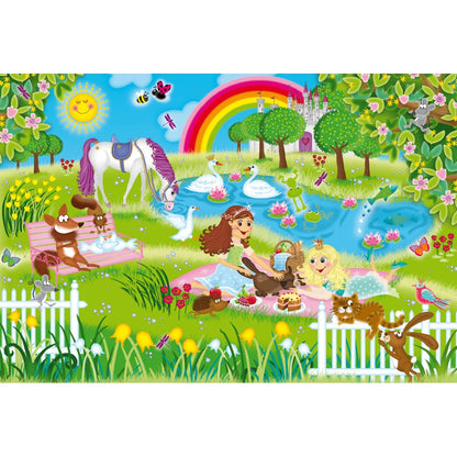 Imagine Puzzle Schmidt: Printesa in curtea regala, Set de 3 x 48 piese + Cadou: poster