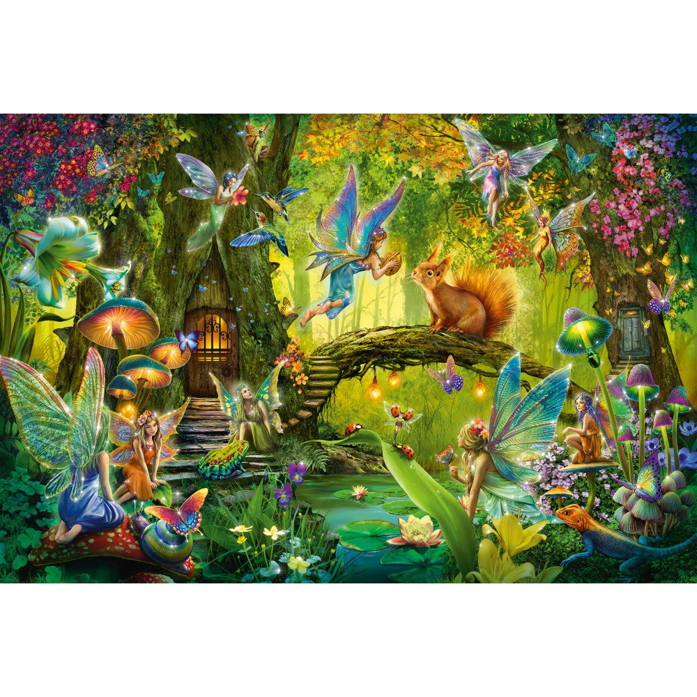 Imagine Puzzle Schmidt: Zane in padure, 200 piese + Cadou: bagheta magica