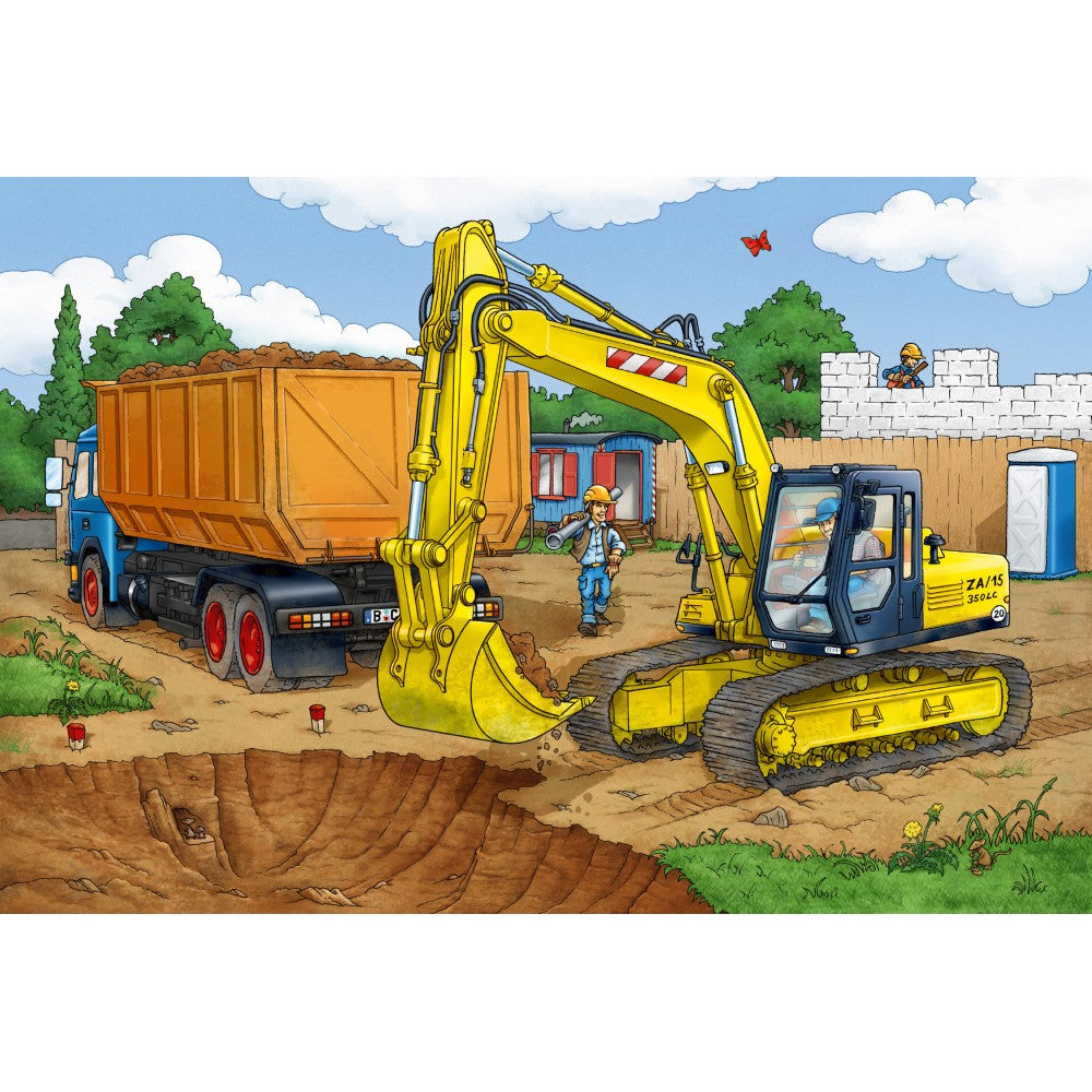 Imagine Puzzle Schmidt: Excavator, 40 piese + Cadou: macheta Siku