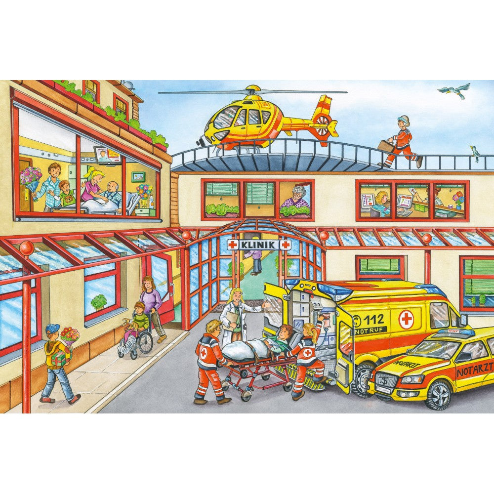 Imagine Puzzle Schmidt: Elicopter de salvare, 100 piese + Cadou: macheta Siku