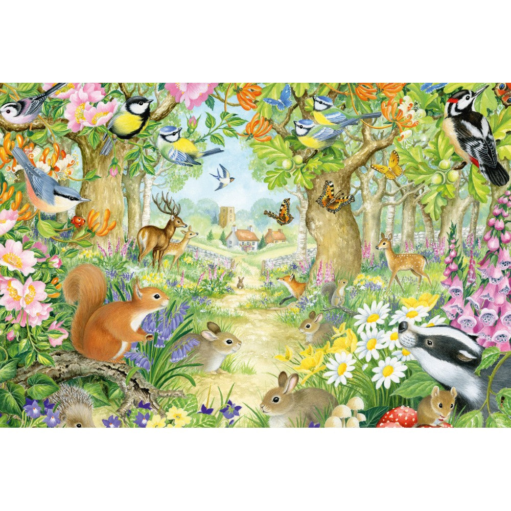 Imagine Puzzle Schmidt: Animale in padure, 100 piese