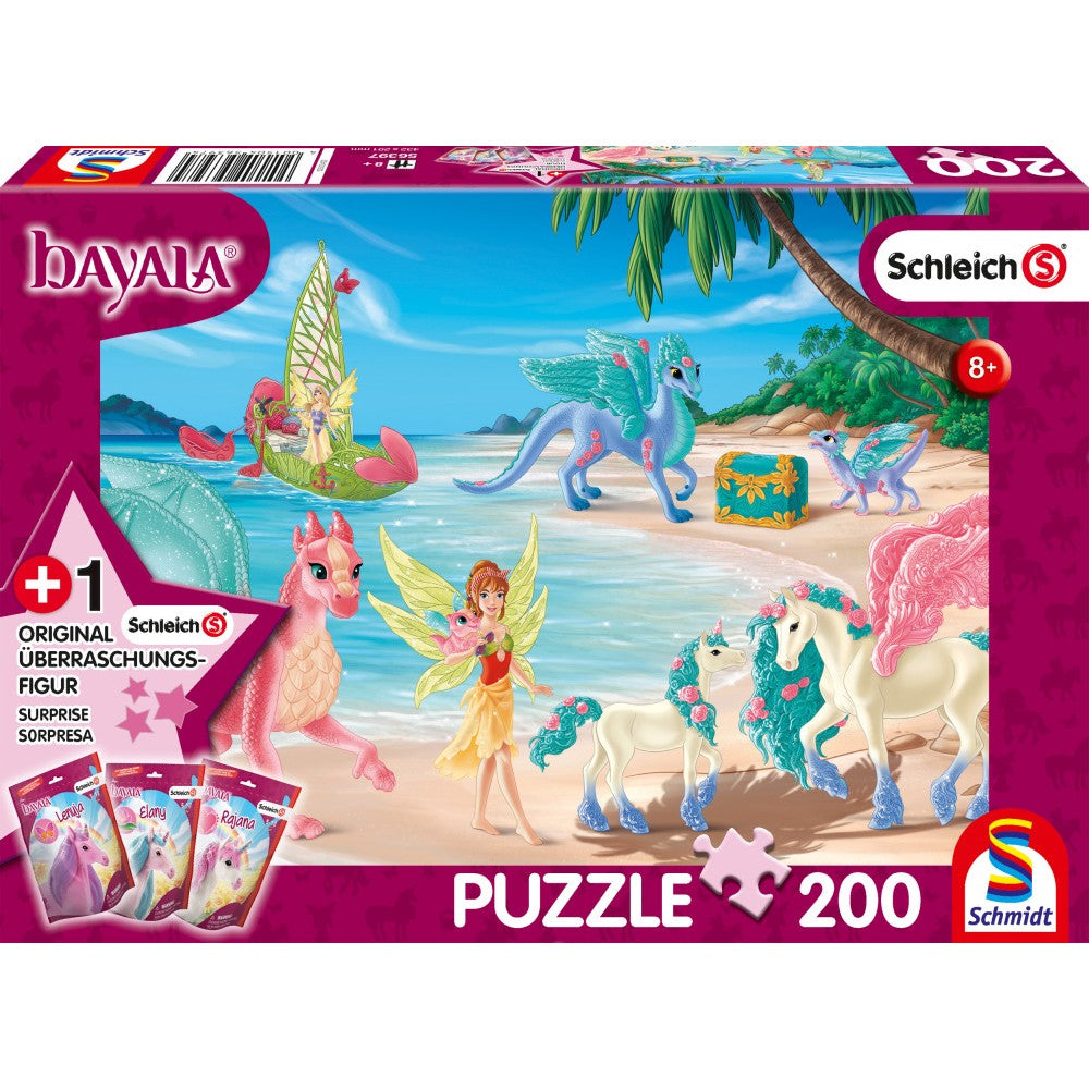 Imagine Puzzle Schmidt: Bayala - Insula dragonului, 200 piese + Cadou: figurina Bayala