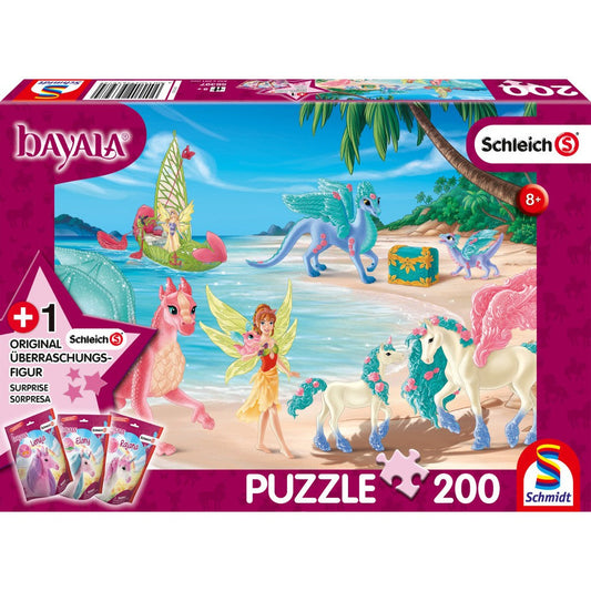 Imagine Puzzle Schmidt: Bayala - Insula dragonului, 200 piese + Cadou: figurina Bayala