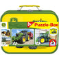 Imagine Puzzle Schmidt: John Deere - John Deere,  Set de 2 x 60 piese si 2 x 100 piese + Bonus: cufar metalic