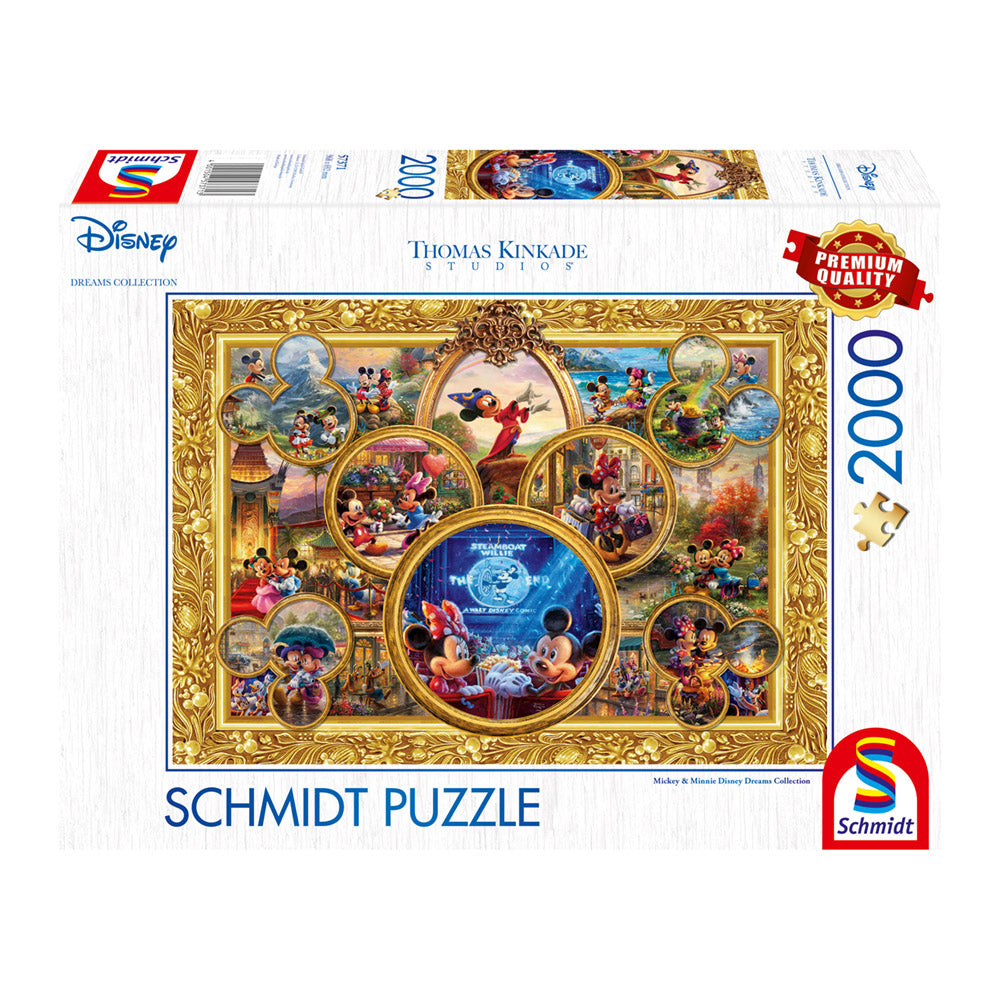 Imagine Puzzle Schmidt: Thomas Kinkade - Disney - Mickey si Minnie, 2000 piese