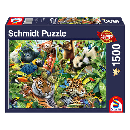 Imagine Puzzle Schmidt: Regatul colorat al animalelor, 1500 piese