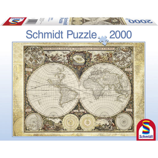 Imagine Puzzle Schmidt: Harta istorica a lumii, 2000 piese