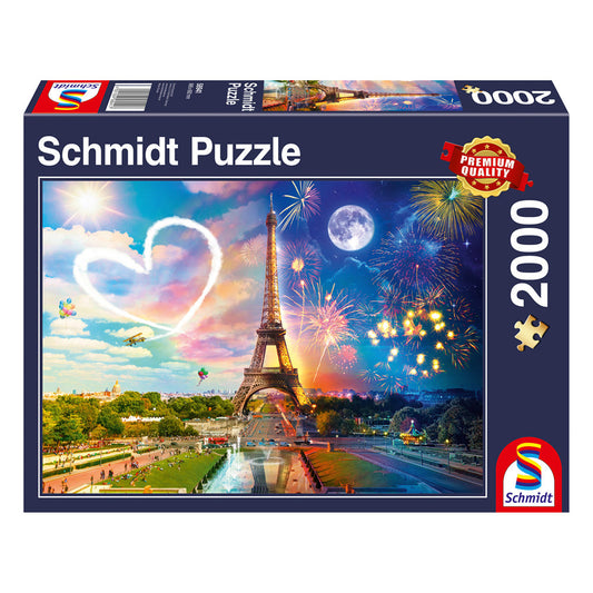 Puzzle Schmidt: Zi si Noapte - Paris, 2000 piese