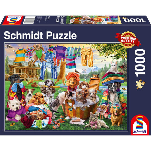 Imagine Puzzle Schmidt: Gradina nebuna a animalelor de companie, 1000 piese