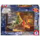 Puzzle Schmidt: Thomas Kinkade - Mos Craciun este aici, 1000 piese, editie limitata