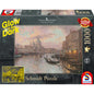 Imagine Puzzle Schmidt: Thomas Kinkade - Glow in the Dark - Pe strazile Venetiei, Fosforescent, 1000 piese