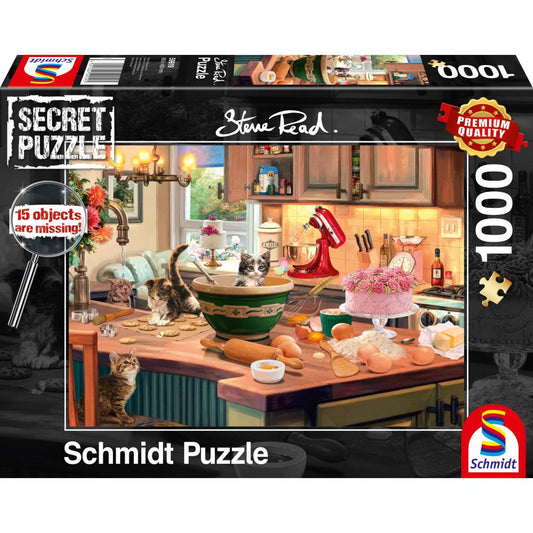 Imagine Puzzle Schmidt: Steve Read - Secret Puzzles - La masa din bucatarie, 1000 piese