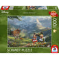Imagine Puzzle Schmidt: Thomas Kinkade - Disney - Mickey si Minnie in Alpi, 1000 piese